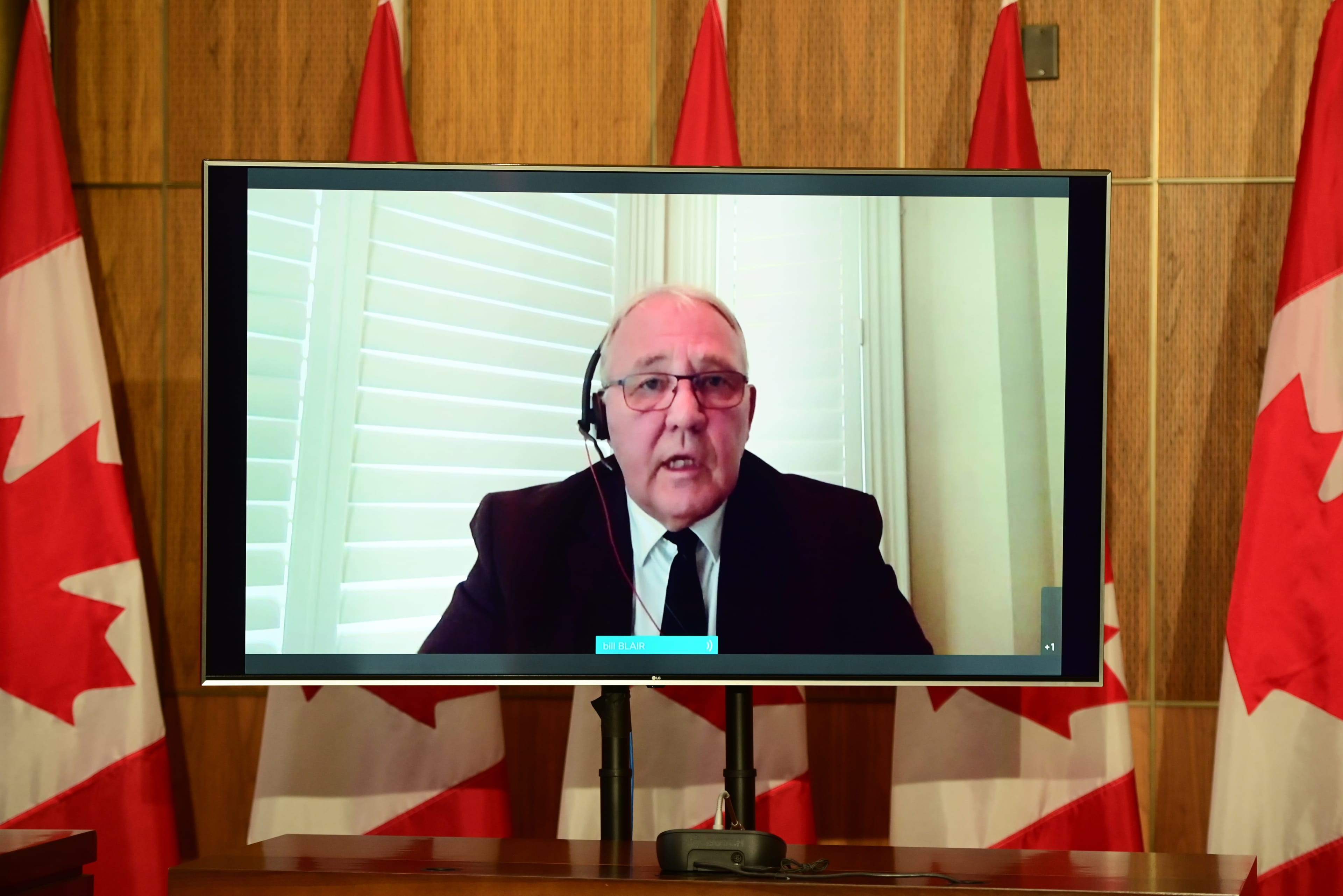 Bill holds a virtual press conference in Ottawa on June 21, 2021 (Sean Kilpatrick/CP)