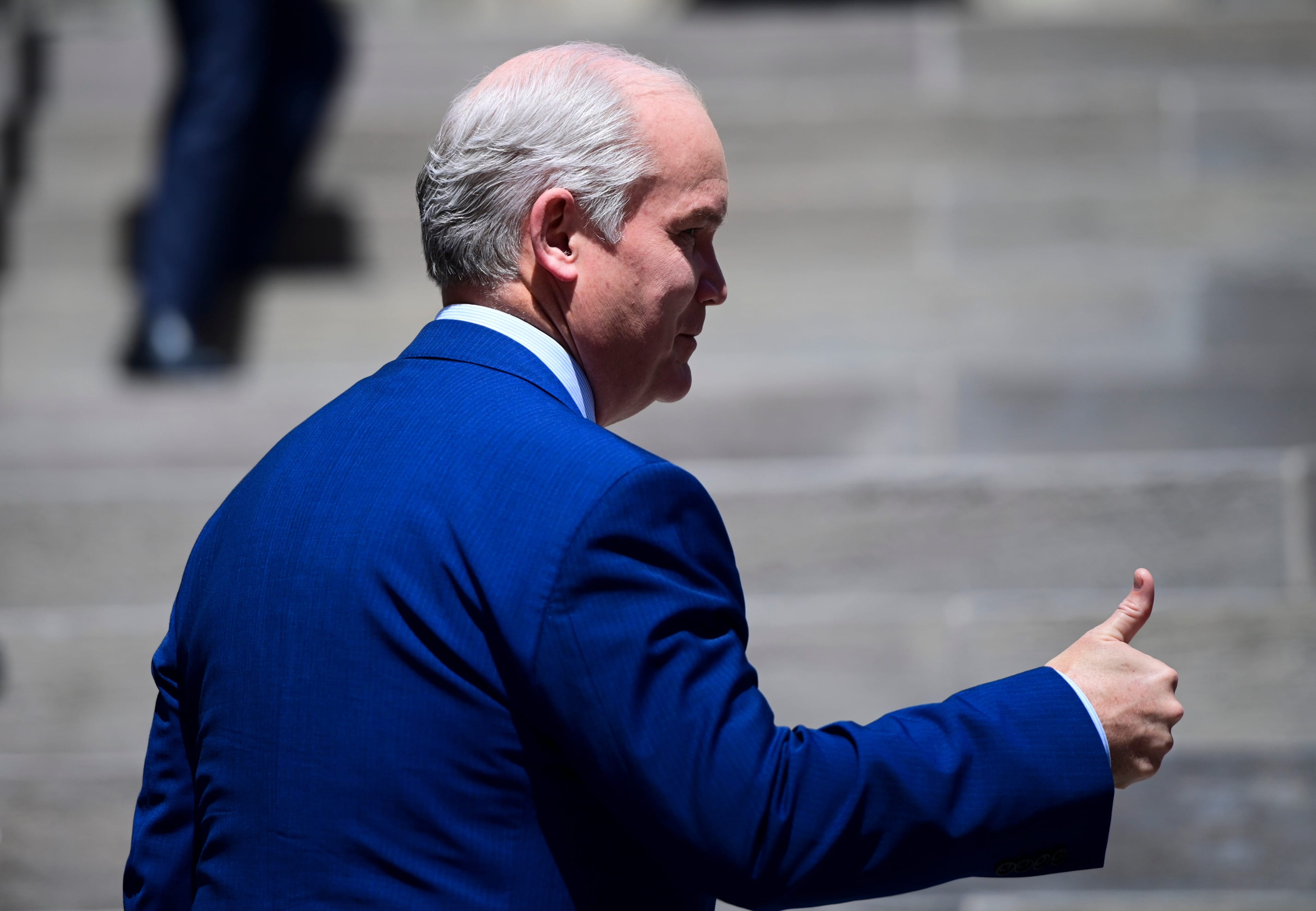 O'Toole makes his way to Parliament Hill following a caucus meeting in Ottawa on June 23, 2021 (Sean Kilpatrick/CP)