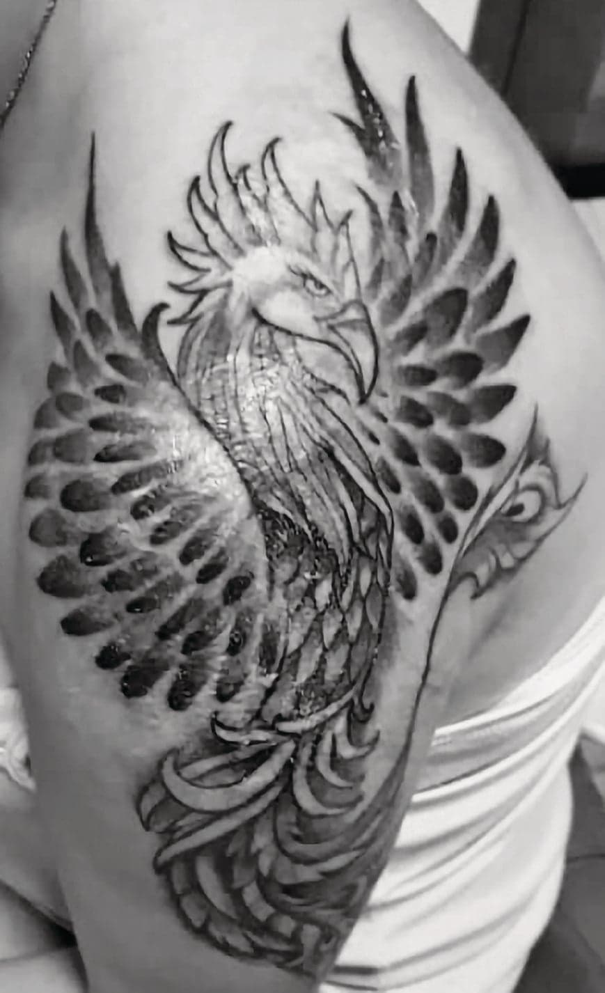 Mahnaz's phoenix tattoo. (Courtesy of Mahnaz Alizadeh)