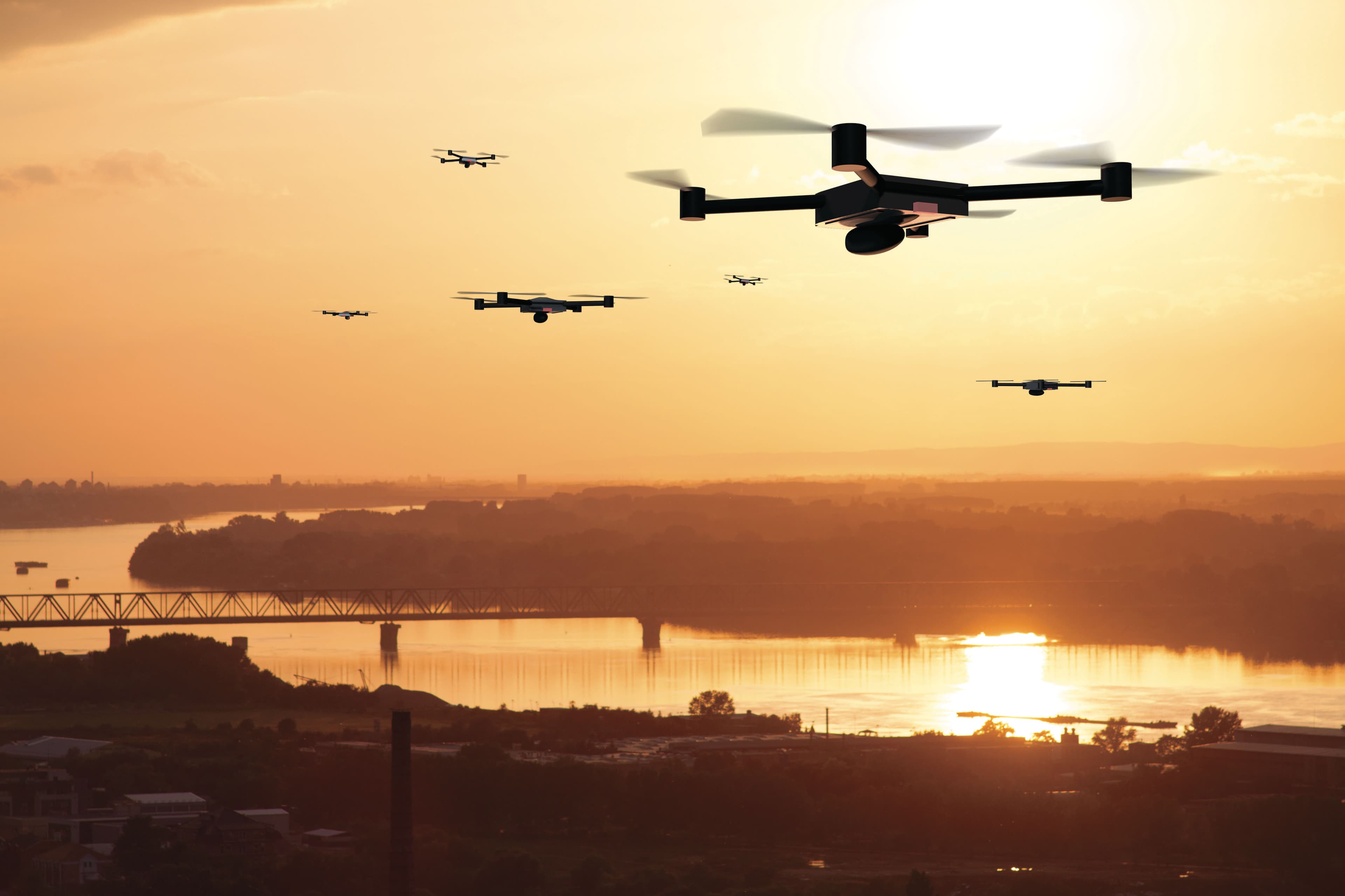 Aerial surveying by drones. (Aerogondo/iStock)