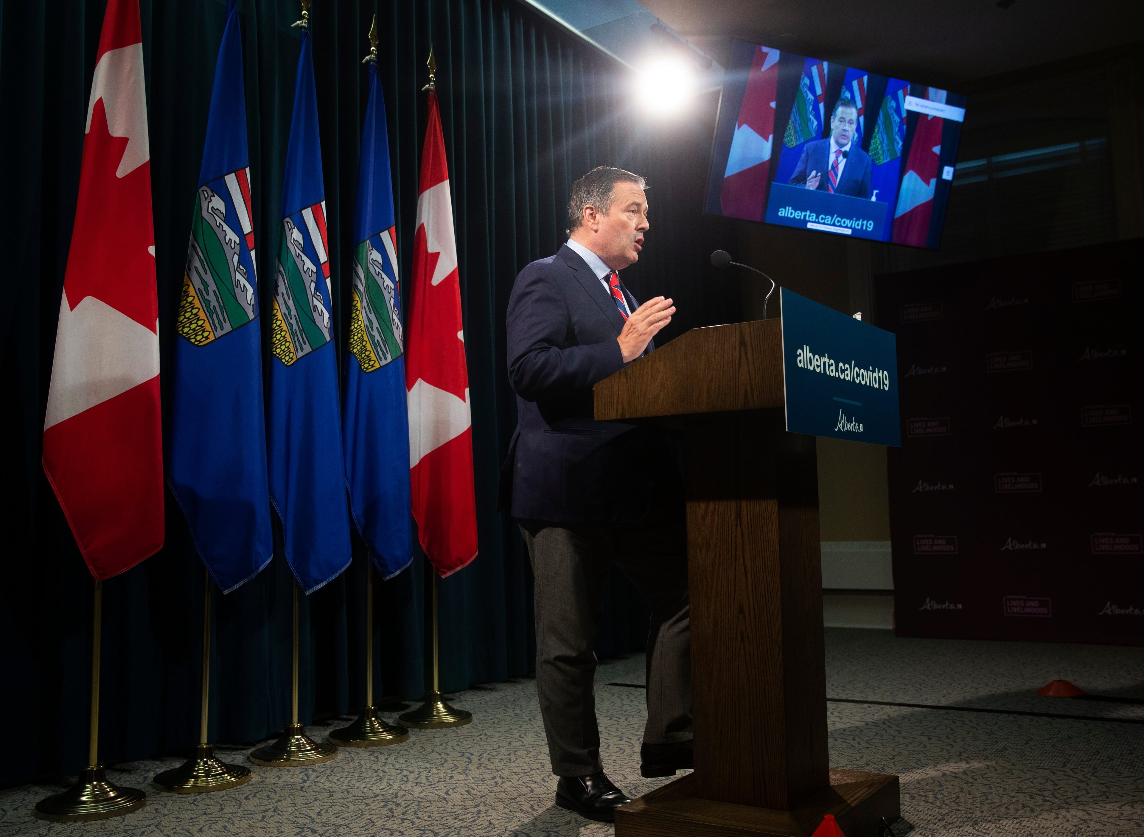 Jason Kenney in Calgary, Alta. on Sept. 3, 2021. (Todd Korol/Canadian Press)