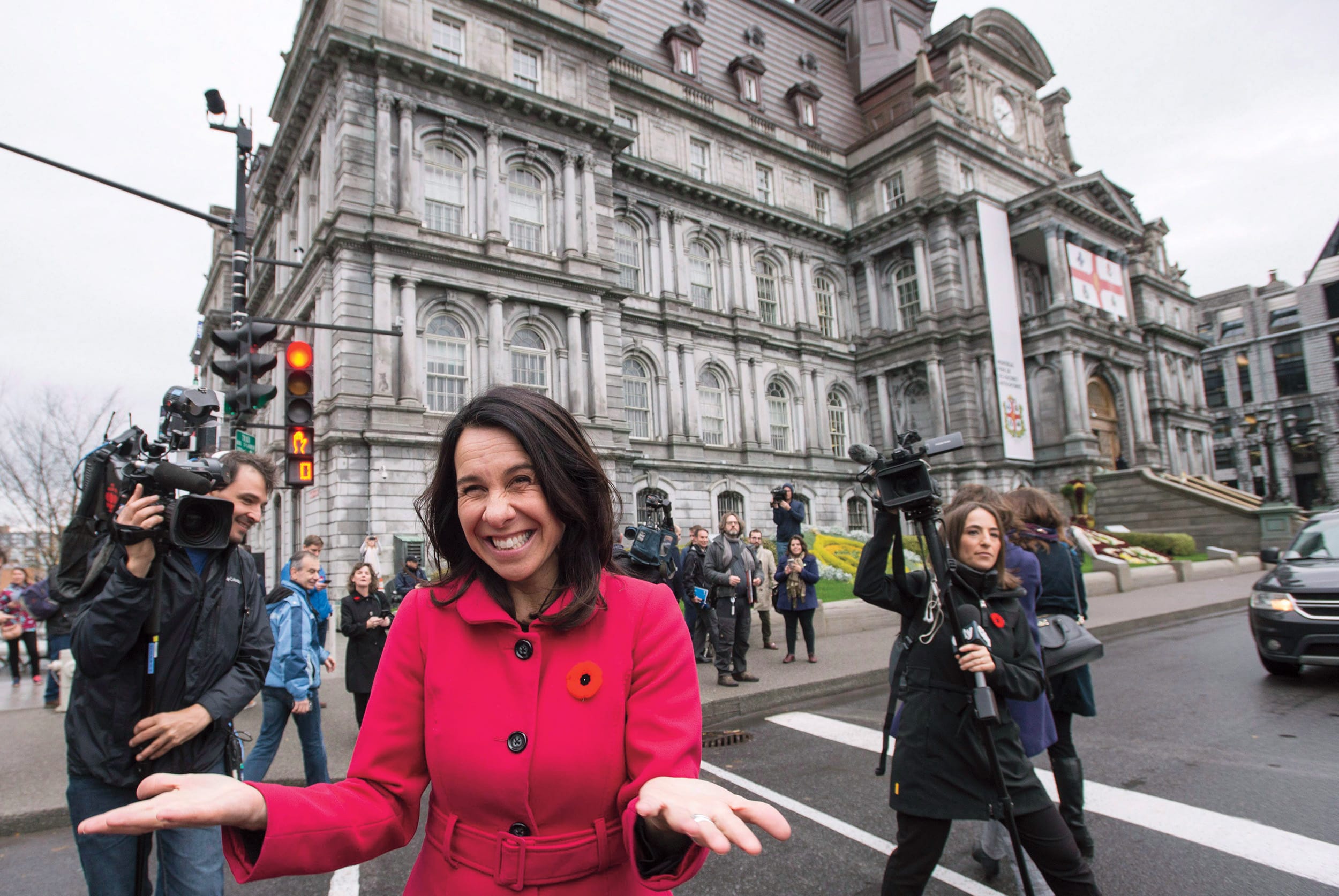Plante leads a rarity in Montreal city politics: a party that existed before she came along and may yet outlast her (Paul Chiasson/CP)