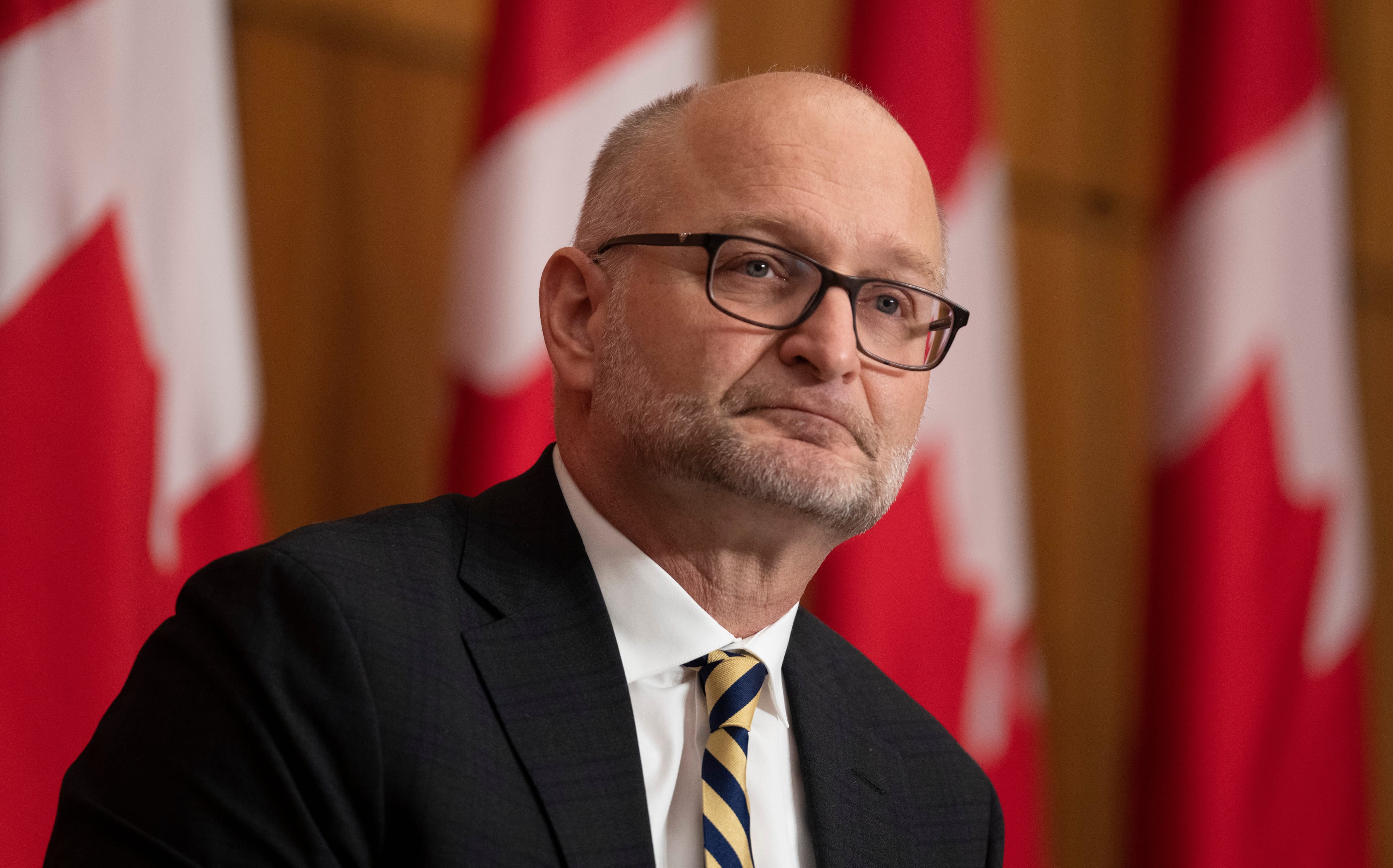 Minister of Justice and Attorney General of Canada David Lametti at a news conference on December 7, 2021 in Ottawa. THE CANADIAN PRESS/Adrian Wyld