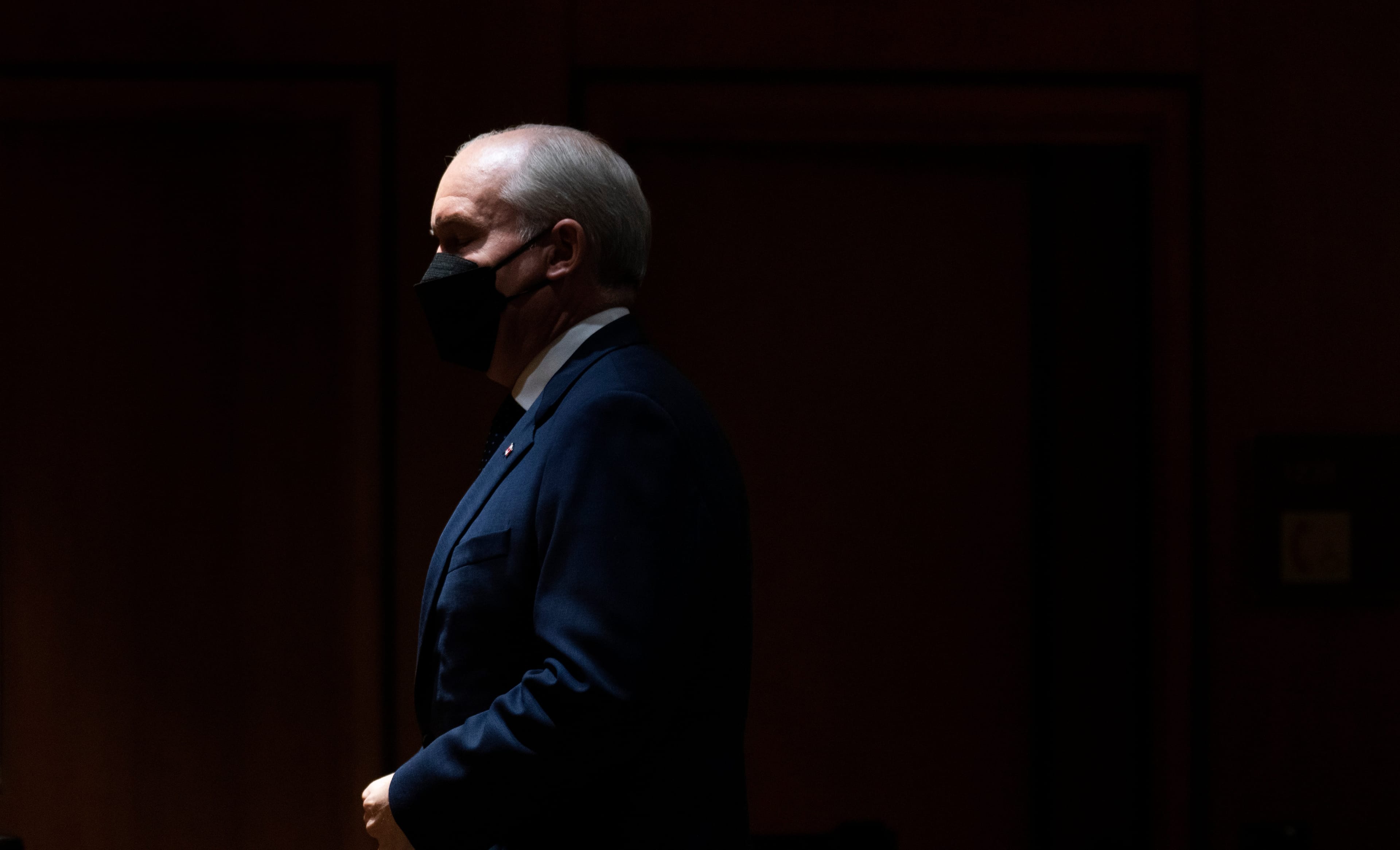 O’Toole leaves a news conference on Jan. 24, 2022 in Ottawa (Adrian Wyld/CP)