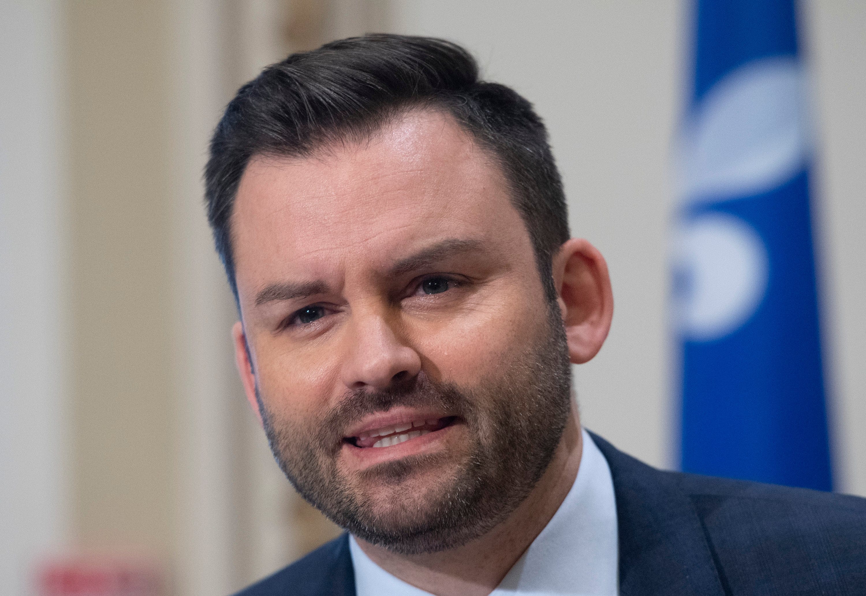 Parti Quebecois Leader Paul St-Pierre Plamondon on Nov. 9, 2021 at the legislature in Quebec City (Jacques Boissinot/CP)
