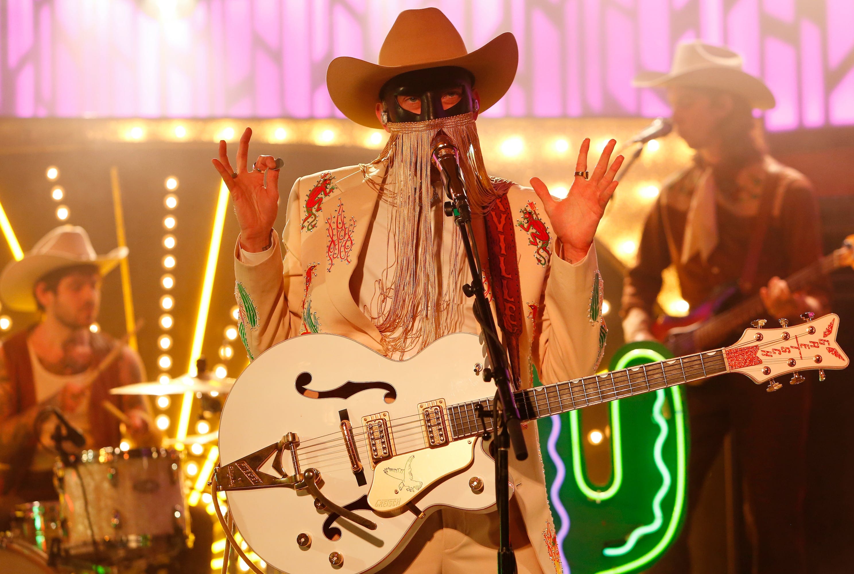 Orville Peck performing on Jimmy Kimmel Live (Photo: Randy Holmes/ABC/Getty)