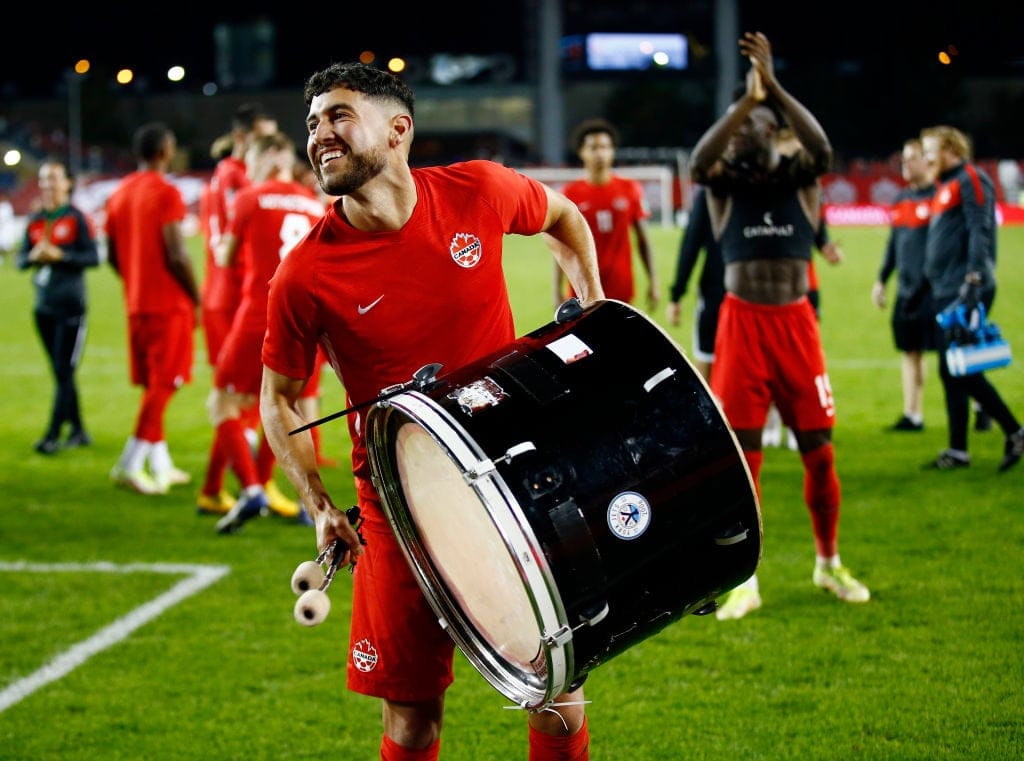 Brampton's Jonathan Osorio has plenty to celebrate after learning the 2026 World Cup will be hosted in his backyard (Photo by Vaughn Ridley/Getty Images)