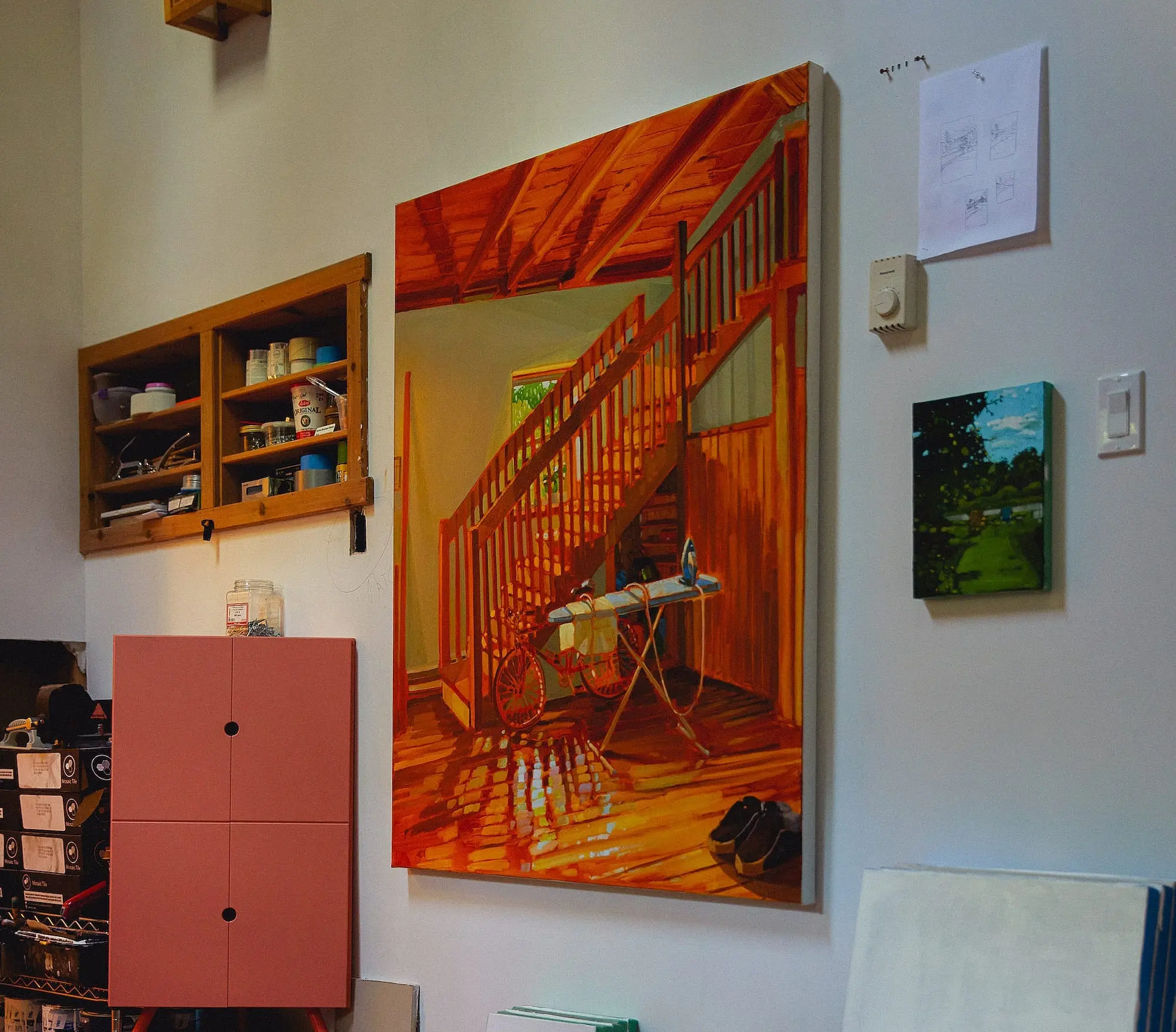 LIFE IMITATES ART | Brennan Hinton has grown more attached to the schoolhouse by painting it.