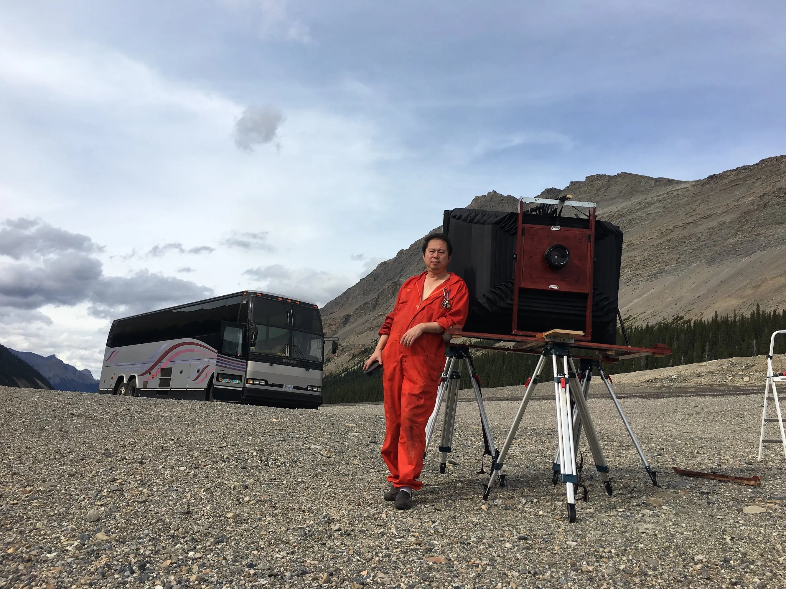 Photographer Bill Hao's homemade camera and mobile darkroom (Photos courtesy Hao)