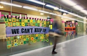 Feminist art gallery fights back with fabric
