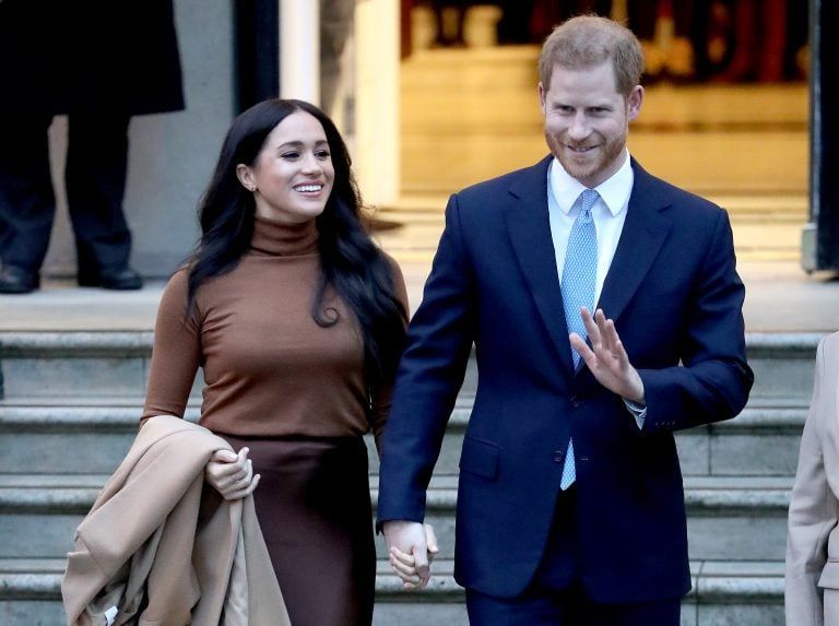 Prince Harry, Duke of Sussex and Meghan, Duchess of Sussex depart Canada House on January 07, 2020 in London, England. (Chris Jackson/Getty Images)
