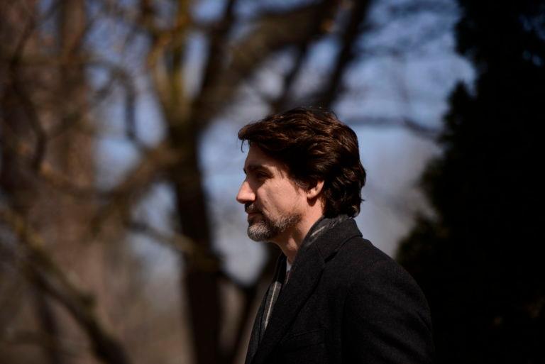 Prime Minister Justin Trudeau addresses Canadians on the COVID-19 pandemic from Rideau Cottage in Ottawa on Wednesday, April 22, 2020. THE CANADIAN PRESS/Sean Kilpatrick