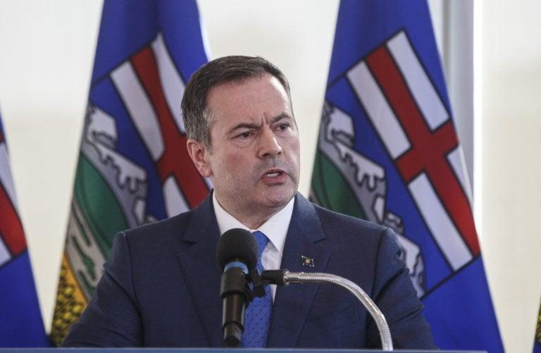 Alberta Premier Jason Kenney speaks during a press conference in Edmonton on Feb. 24, 2020. (Jason Franson/CP)