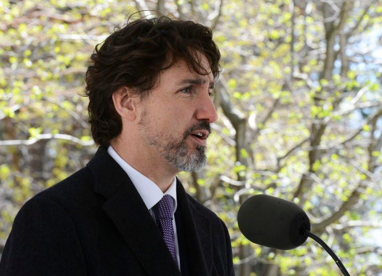 Prime Minister Justin Trudeau delivers an address to Canadians from Rideau Cottage during the COVID-19 pandemic in Ottawa on Tuesday, May 5, 2020. THE CANADIAN PRESS/Sean Kilpatrick