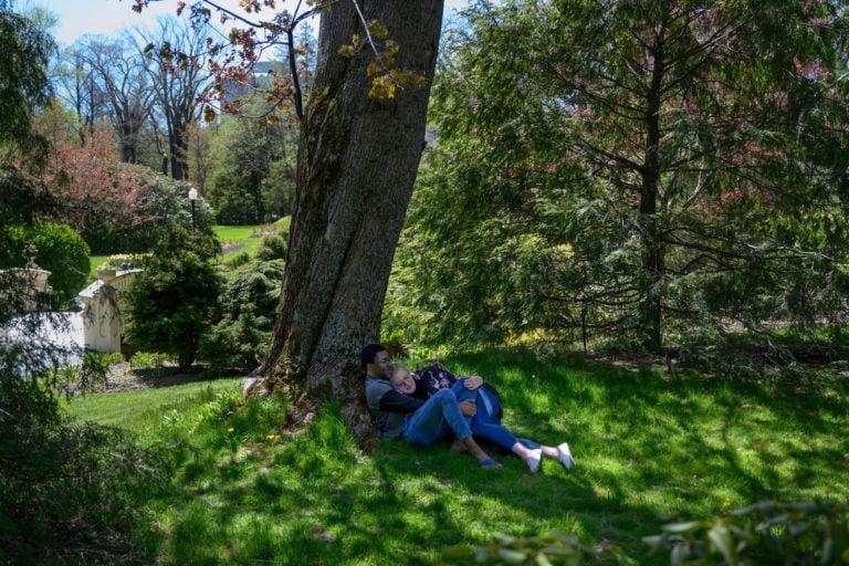 A couple share time together in the Public Gardens in Halifax on a Saturday afternoon in late spring (Photograph by Darren Calabrese)