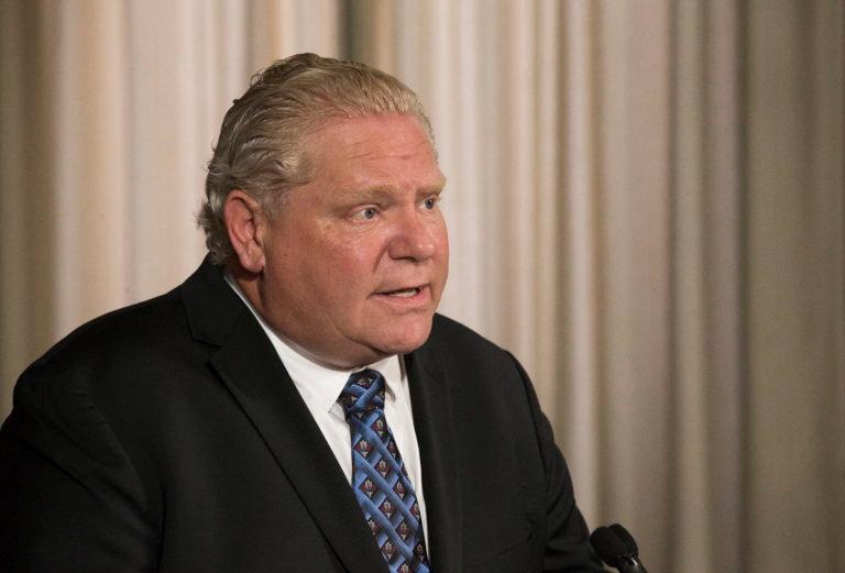 Ontario Premier Doug Ford speaks at Queen's Park for his daily COVID-19 briefing in Toronto on Thursday, June 4, 2020. THE CANADIAN PRESS/Rick Madonik - POOL