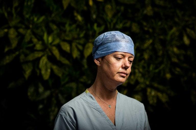 “Everybody is being way more cautious. PPE is being worn all the time. Our surgeries are taking longer because we’re protecting our patients and protecting ourselves, which means we’re doing fewer surgeries during the day.” —Robynne Peters, 46, registered nurse, operating room