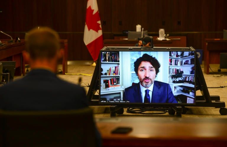 Trudeau appears before a House of Commons committee on July 30, 2020 (CP/Sean Kilpatrick)
