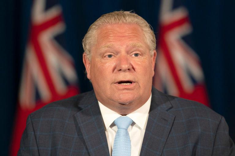 Ontario Premier Doug Ford answers questions during the daily briefing at COVID-19 at Queen’s Park in Toronto on Thursdsay July 2, 2020. THECANADIAN PRESS/Frank Gunn