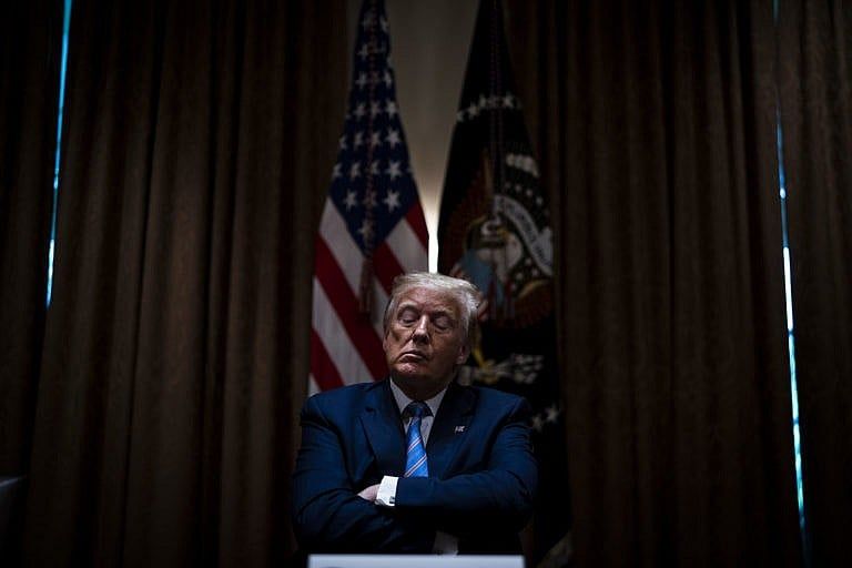 Trump listens during a meeting in Washington, D.C., on June 15, 2020 (Doug Mills/The New York Times/Bloomberg via Getty Images)