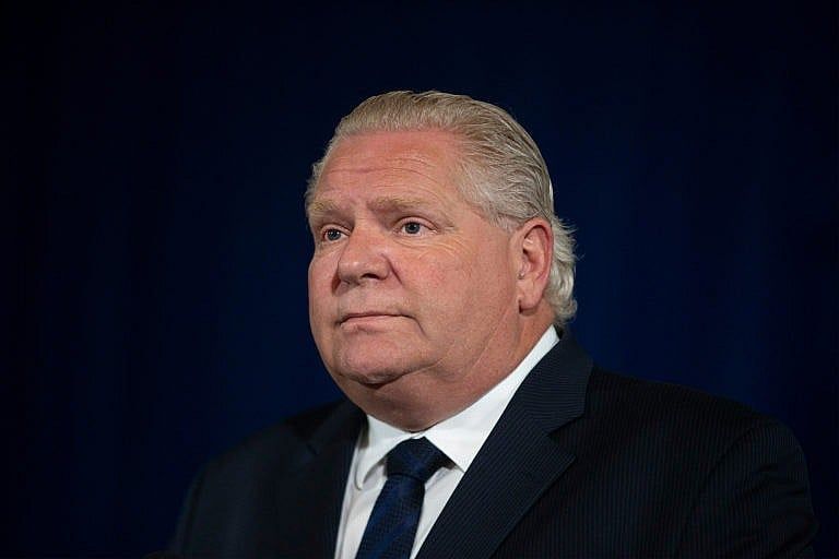 Ontario Premier Doug Ford gives his daily briefing in Toronto on Monday, June 15, 2020. (Chris Young/CP)
