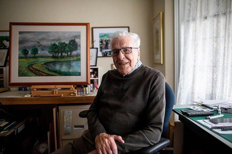 Smurthwaite at his home (Photograph by Carlos Osorio)