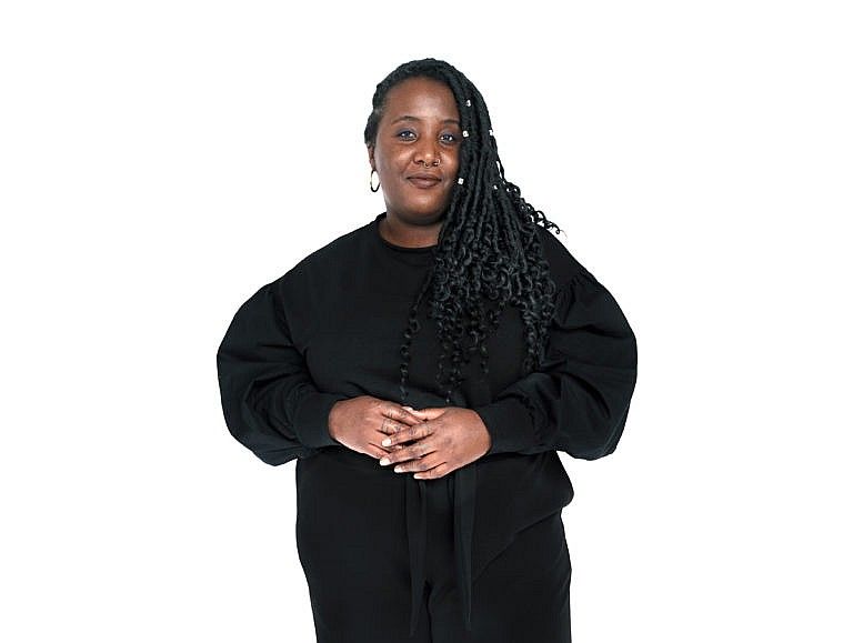 Sané Dube. This portrait was taken in accordance with public health recommendations, taking all necessary steps to protect participants from COVID-19. (Photograph by Jalani Morgan)