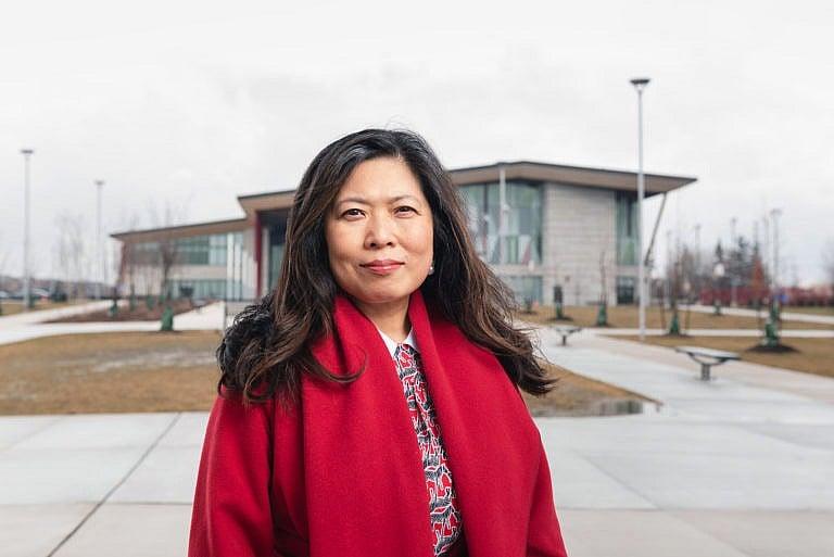 Mary Ng, Minister of Small Business, Export Promotion and International Trade, photographed in front of the Aaniin Community Centre in Markham, Ont. (Photograph by Lucy Lu)