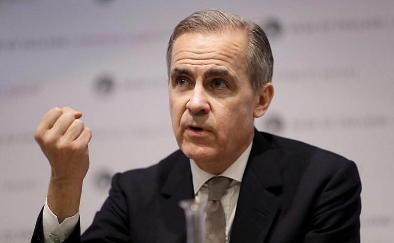 Carney speaks at a Bank of England event in London, on Dec. 16, 2019, when he was the bank's governor (AP Photo/Kirsty Wigglesworth,pool)