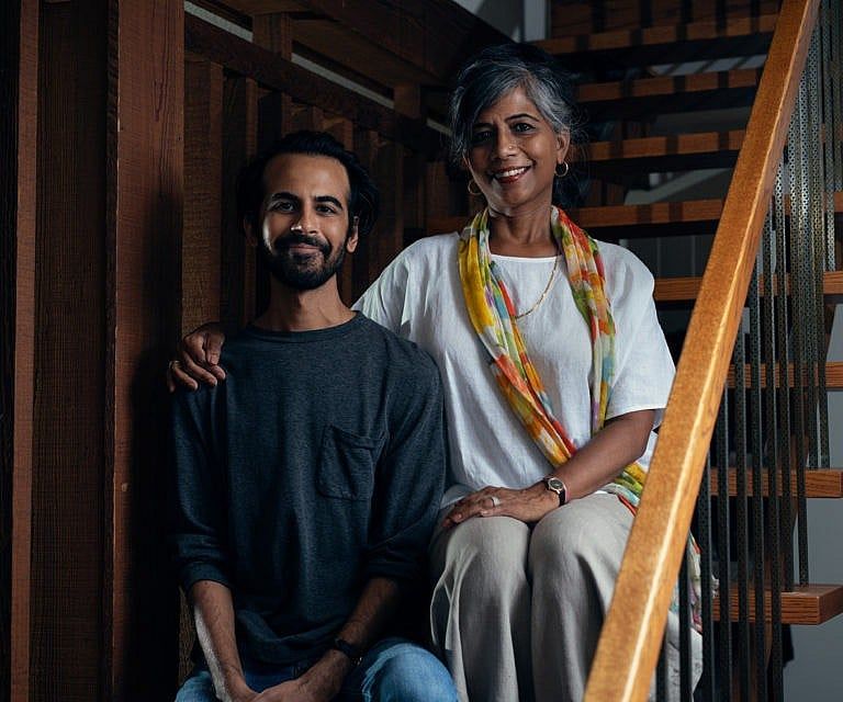 Sharma with his mother (Photograph by Brendan George Ko)