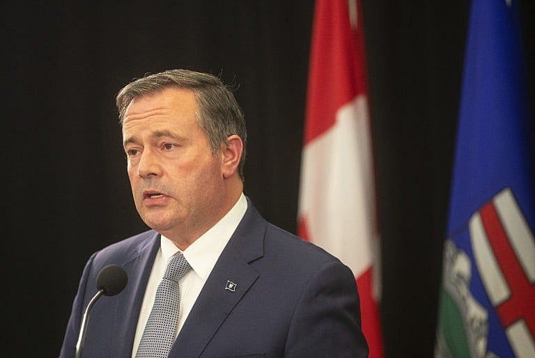 Alberta Premier Jason Kenney in Edmonton on Sept. 21, 2021. (Jason Franson/Canadian Press)