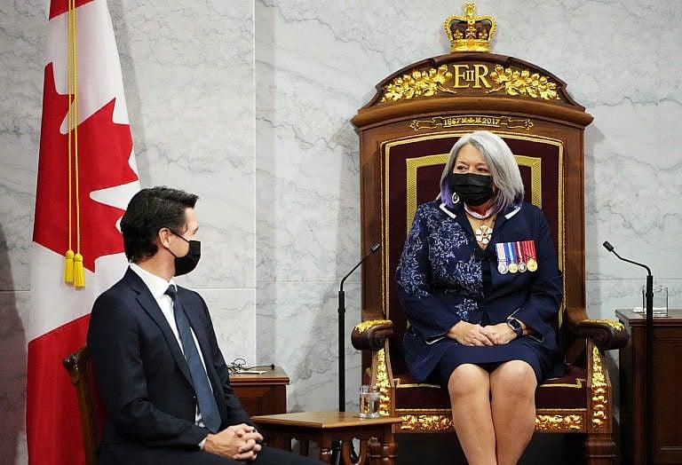 Governor General Mary Simon ahead of the Throne Speech on Nov. 23, 2021 (Sean Kilpatrick /AFP/CP)