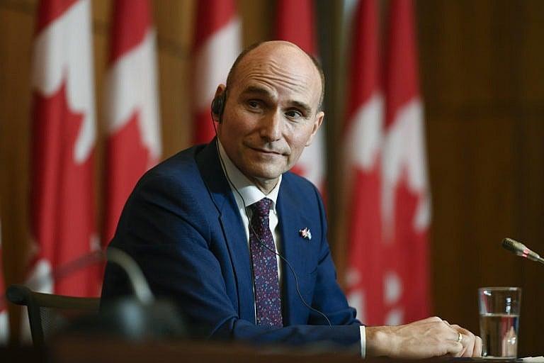 Minister of Health Jean-Yves Duclos participates in a news conference on the COVID-19 pandemic and Health Canada’s approval of the antiviral treatment Paxlovid in Ottawa, Jan. 17, 2022. (Justin Tang/The Canadian Press)