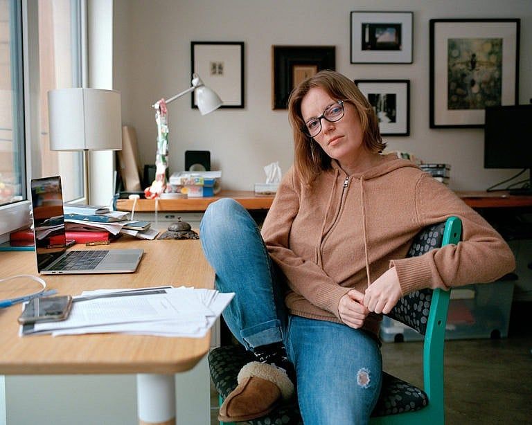 Sarah Polley in her home office in Toronto. (Photograph by Sarah Bodri)